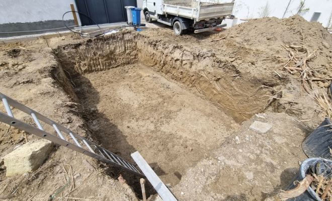 Piscine en béton, Saint-Clément-de-Rivière, RJ Aménagements Extérieurs