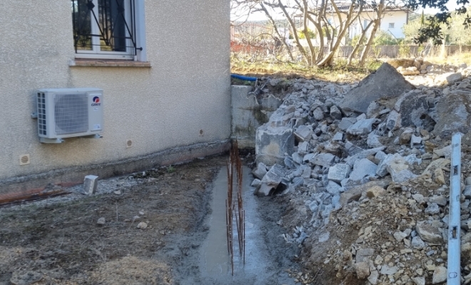 Terrassement en vue d'une division de parcelle sur la commune de Saint-Jean-de-cuculles , Saint-Clément-de-Rivière, RJ Aménagements Extérieurs